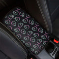 Purple And Teal Skull Pattern Print Car Center Console Cover