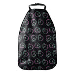 Purple And Teal Skull Pattern Print Car Seat Organizers