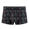 Purple And Teal Skull Pattern Print Men's Boxer Briefs