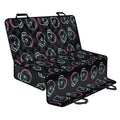 Purple And Teal Skull Pattern Print Pet Car Back Seat Cover