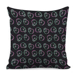 Purple And Teal Skull Pattern Print Pillow Cover