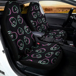 Purple And Teal Skull Pattern Print Universal Fit Car Seat Covers