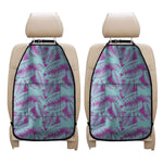 Purple And Teal Tropical Leaf Print Car Seat Organizers