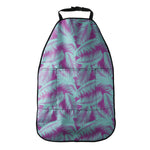 Purple And Teal Tropical Leaf Print Car Seat Organizers