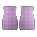 Purple And White Check Pattern Print Front Car Floor Mats