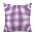 Purple And White Check Pattern Print Pillow Cover