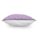 Purple And White Check Pattern Print Pillow Cover