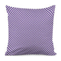 Purple And White Checkered Pattern Print Pillow Cover