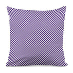 Purple And White Checkered Pattern Print Pillow Cover