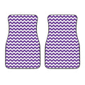 Purple And White Chevron Pattern Print Front Car Floor Mats