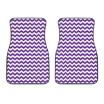 Purple And White Chevron Pattern Print Front Car Floor Mats
