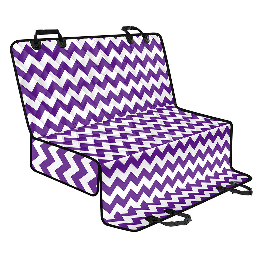 Purple And White Chevron Pattern Print Pet Car Back Seat Cover