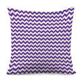 Purple And White Chevron Pattern Print Pillow Cover