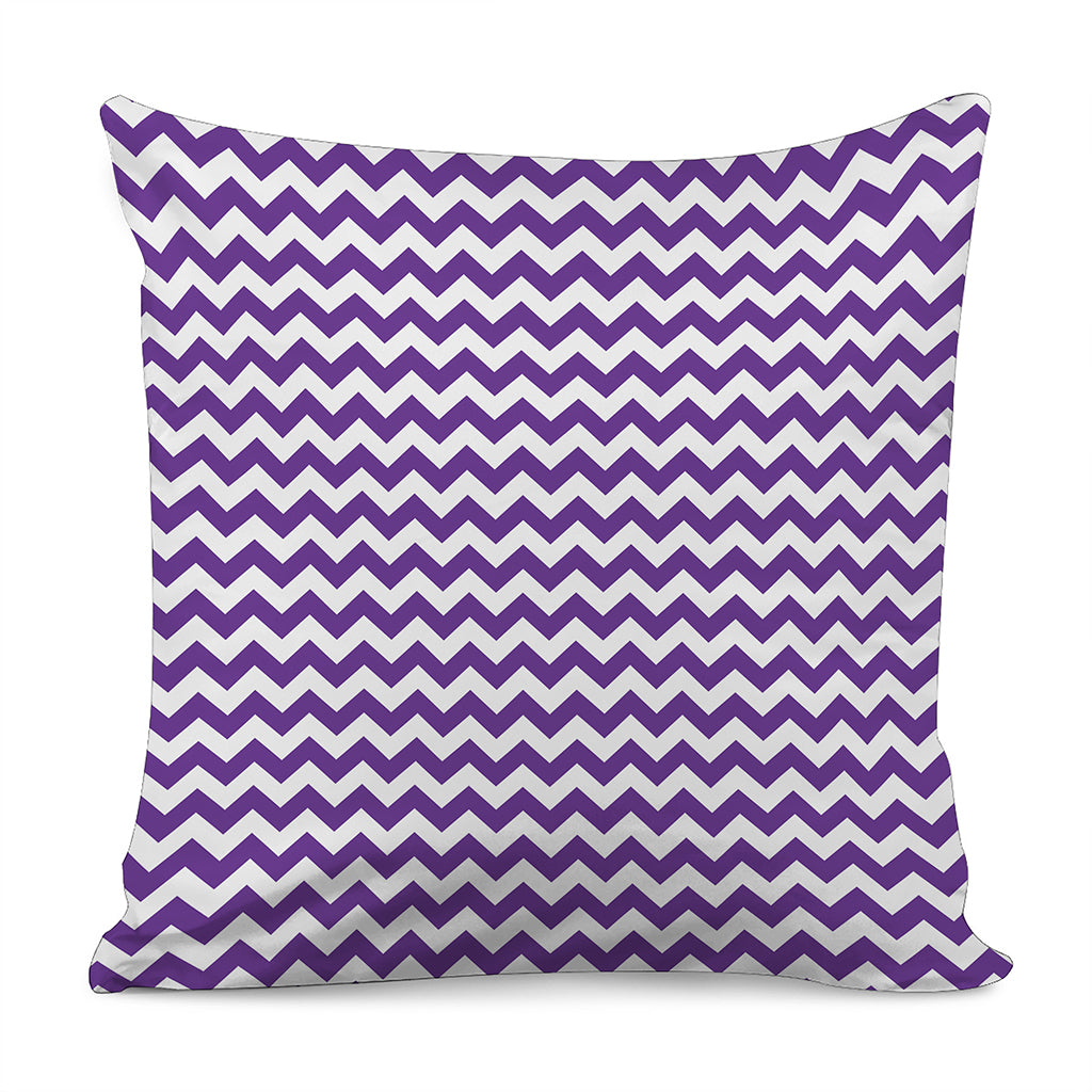 Purple And White Chevron Pattern Print Pillow Cover