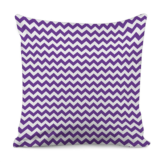 Purple And White Chevron Pattern Print Pillow Cover