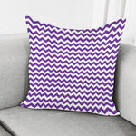 Purple And White Chevron Pattern Print Pillow Cover