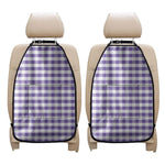 Purple And White Gingham Pattern Print Car Seat Organizers