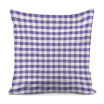 Purple And White Gingham Pattern Print Pillow Cover