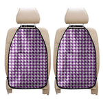 Purple And White Houndstooth Print Car Seat Organizers