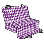 Purple And White Houndstooth Print Pet Car Back Seat Cover