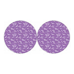 Purple And White Lavender Pattern Print Car Coasters