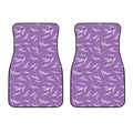 Purple And White Lavender Pattern Print Front Car Floor Mats