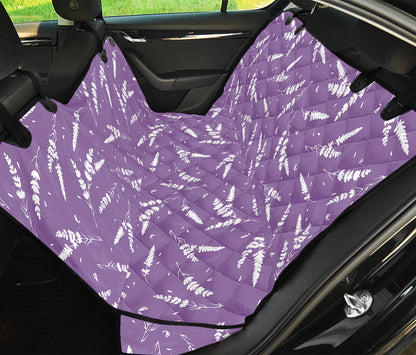 Purple And White Lavender Pattern Print Pet Car Back Seat Cover