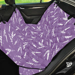 Purple And White Lavender Pattern Print Pet Car Back Seat Cover