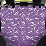 Purple And White Lavender Pattern Print Pet Car Back Seat Cover