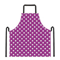 Purple And White Polka Dot Pattern Print Apron