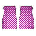 Purple And White Polka Dot Pattern Print Front Car Floor Mats