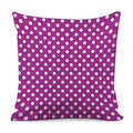 Purple And White Polka Dot Pattern Print Pillow Cover