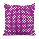 Purple And White Polka Dot Pattern Print Pillow Cover