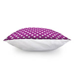 Purple And White Polka Dot Pattern Print Pillow Cover