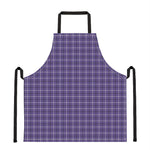 Purple And White Tattersall Print Apron