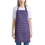 Purple And White Tattersall Print Apron