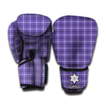 Purple And White Tattersall Print Boxing Gloves