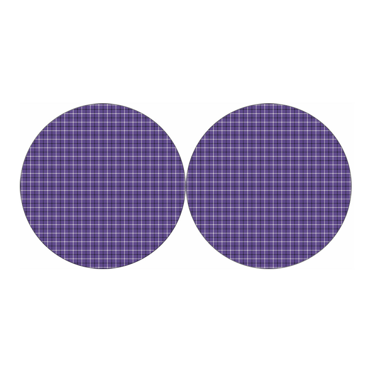Purple And White Tattersall Print Car Coasters