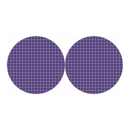 Purple And White Tattersall Print Car Coasters