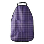 Purple And White Tattersall Print Car Seat Organizers