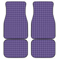 Purple And White Tattersall Print Front and Back Car Floor Mats