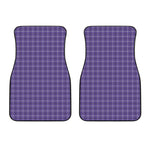 Purple And White Tattersall Print Front Car Floor Mats