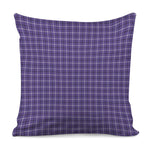 Purple And White Tattersall Print Pillow Cover