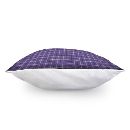 Purple And White Tattersall Print Pillow Cover