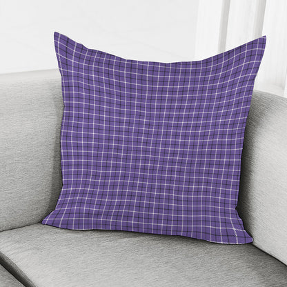 Purple And White Tattersall Print Pillow Cover
