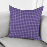 Purple And White Tattersall Print Pillow Cover