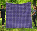 Purple And White Tattersall Print Quilt