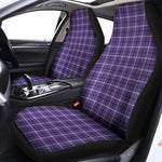 Purple And White Tattersall Print Universal Fit Car Seat Covers