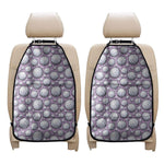 Purple And White Volleyball Print Car Seat Organizers