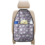 Purple And White Volleyball Print Car Seat Organizers